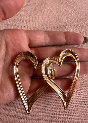 Accessorize Vintage Altın Renkli Kalp Küpeler