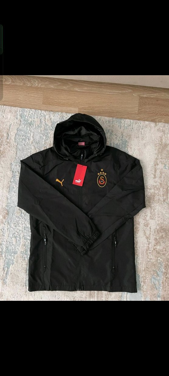 Puma Siyah Kapüşonlu Spor yagmurluk — görsel 5/20
