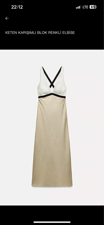 zara keten elbise
