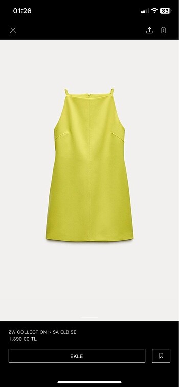 Zara zara mini elbise