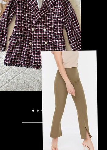 Düğmeli Blazer ve pantolon