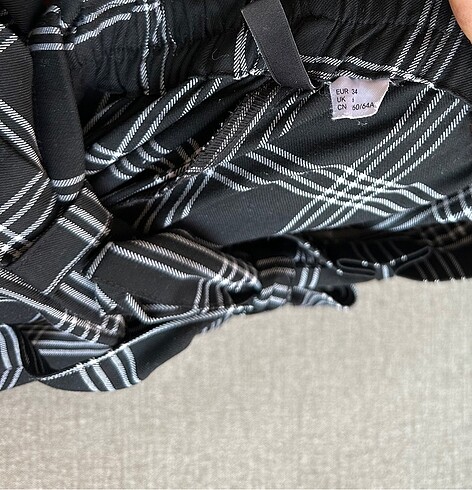 H&m kareli kumaş pantolon - Görsel 7