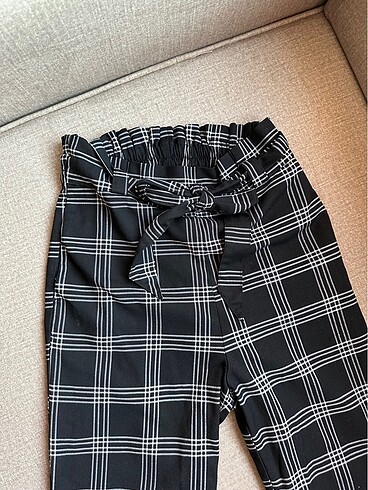 H&m kareli kumaş pantolon - Görsel 3