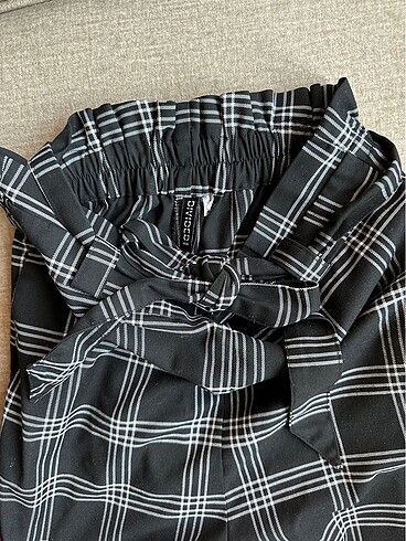 H&m kareli kumaş pantolon - Görsel 6