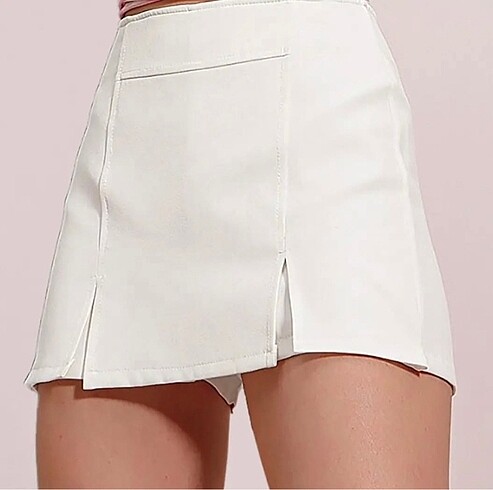 Beyaz zara model şort etek - Görsel 6