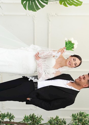 Gelinlik Klasik Beyaz A Kesim Gelinlik