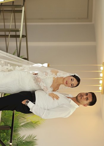 Klasik Beyaz A Kesim Gelinlik