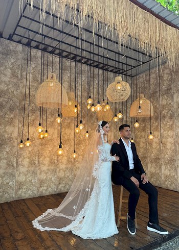 Klasik Beyaz A Kesim Gelinlik - Görsel 4