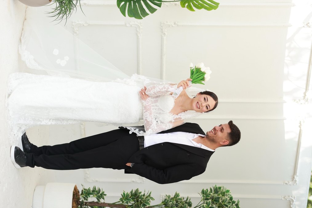 Klasik Beyaz A Kesim Gelinlik - Görsel 5