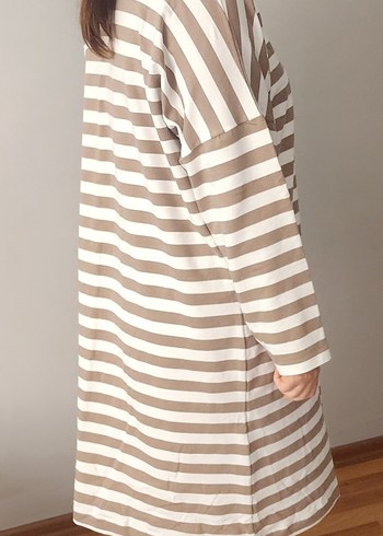 Çizgili likrali penye  kumaş - Görsel 2