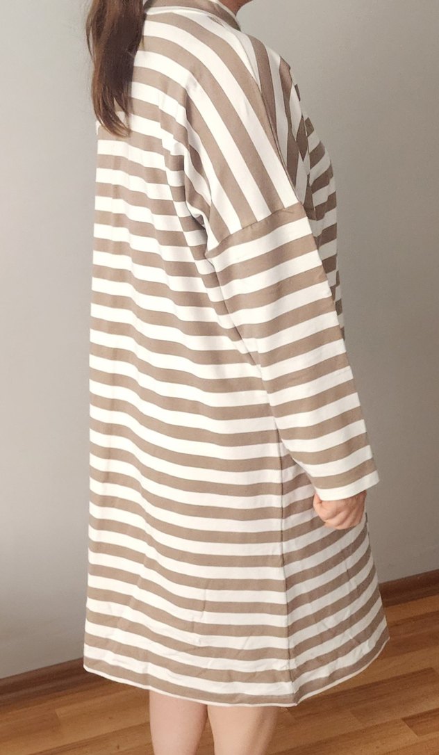 Çizgili likrali penye  kumaş - Görsel 2