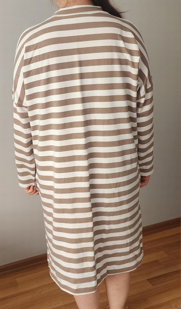 Çizgili likrali penye  kumaş - Görsel 3