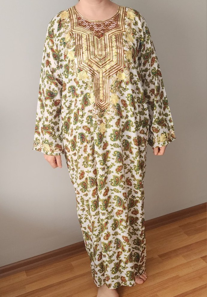 Bohem Çok Renkli Uzun Salaş Elbise 44 46 48 bedene - Görsel 2