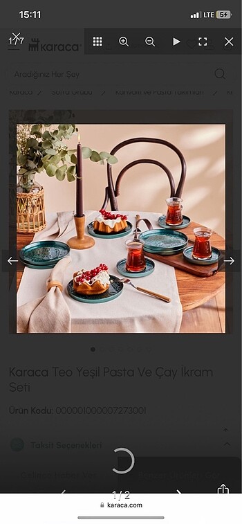 Karaca teo çay seti