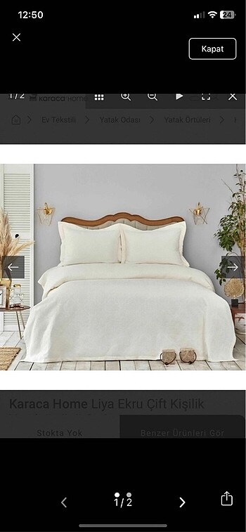 Karaca home cift ks yatak ortusu