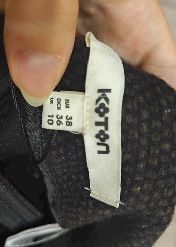 Koton Gri Midi Keten Kadın Kumaş Pantolon