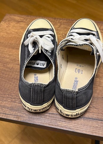 38 Beden Converse Kadın Siyah Grunge Spor Ayakkabı