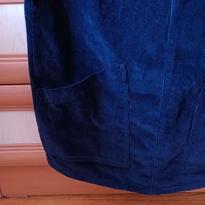 Kadın Lacivert Denim Askılı Mini Elbise - Görsel 3