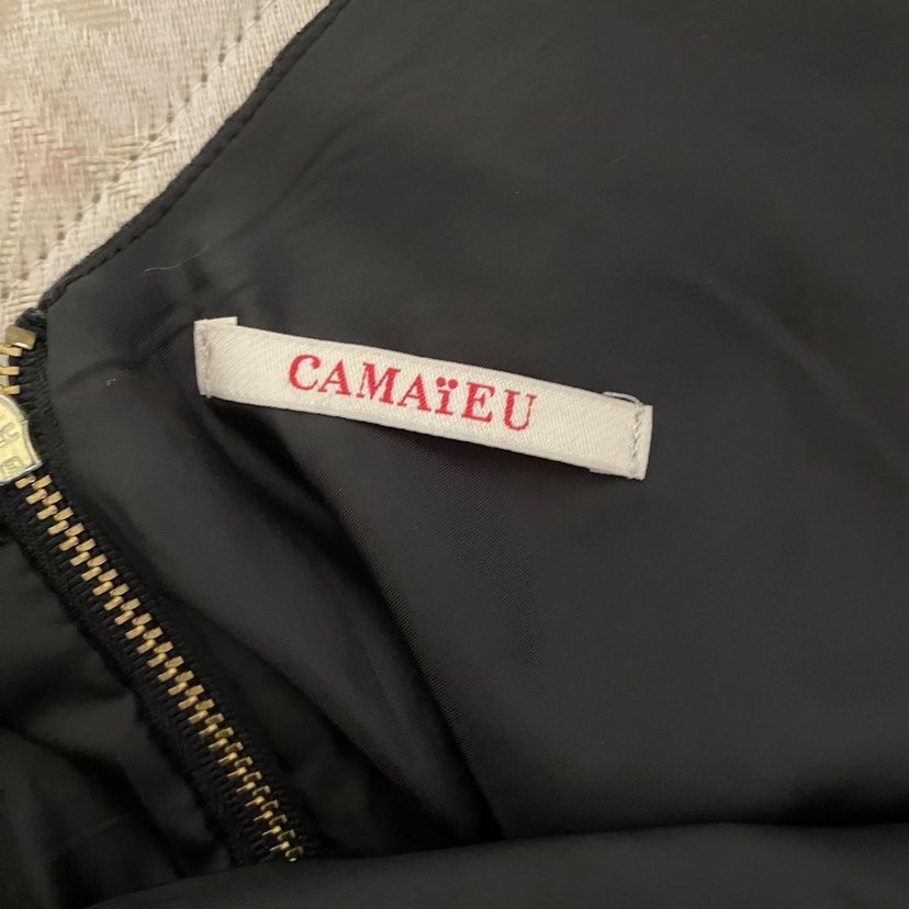 Siyah Varak Desenli Kadın Elbise - Görsel 4