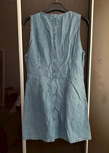 Açık Mavi Kısa Kot Elbise - Görsel 4