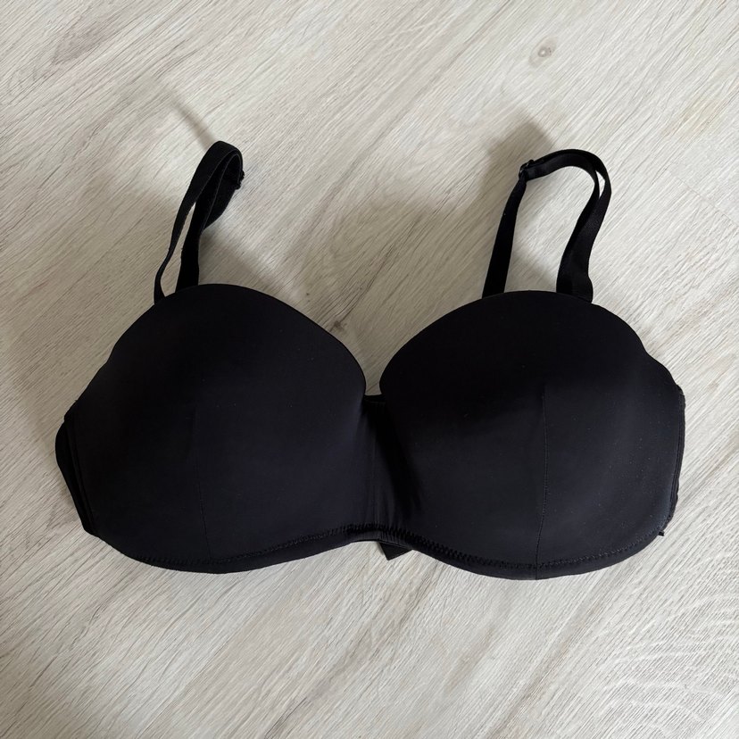 Siyah 75B Straplez Sütyen - Görsel 2