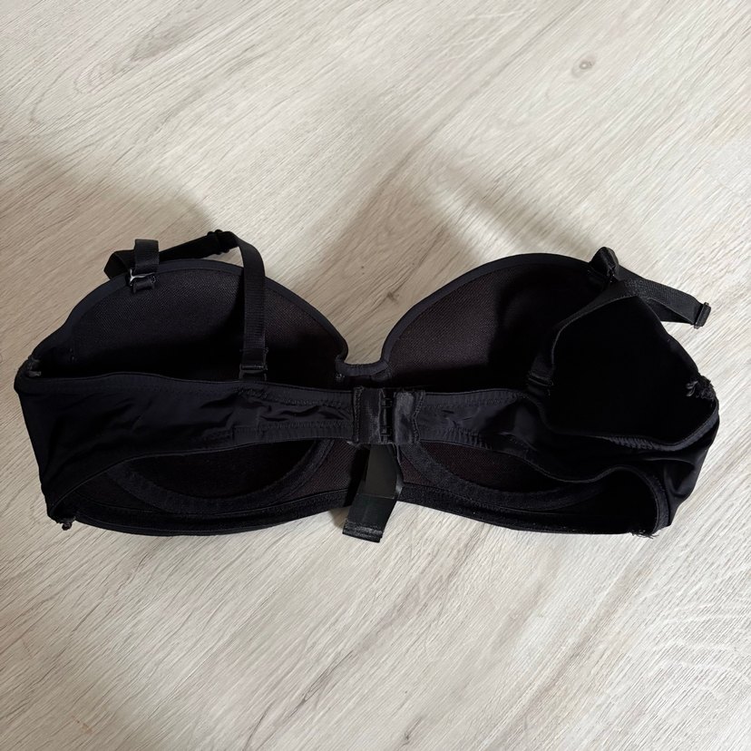 Siyah 75B Straplez Sütyen - Görsel 3