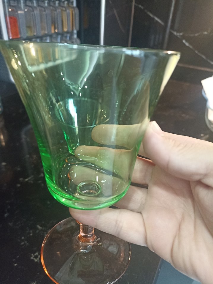 Renkli Yeşil Ayaklı Bardak Seti - Görsel 3