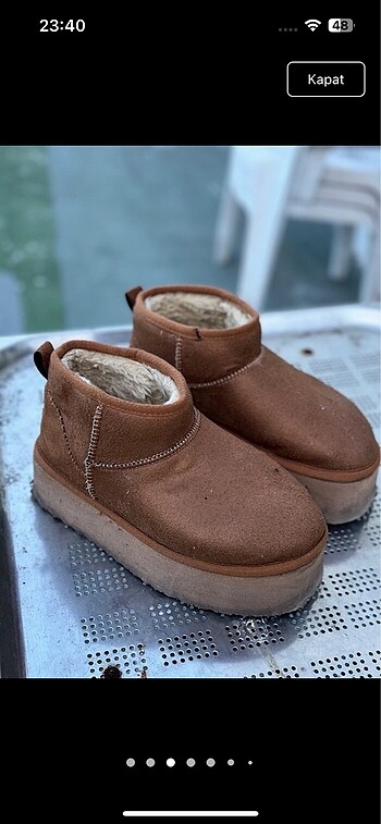 Ugg Karın Kürklü Yüksek Taban Bot