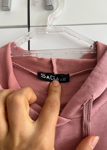 Pembe Midi Kapüşonlu Kadın Elbise - Görsel 7