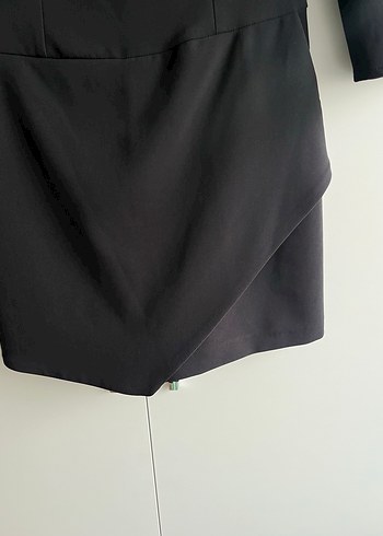 Siyah Drapeli Kadın Midi Tulum - Görsel 6