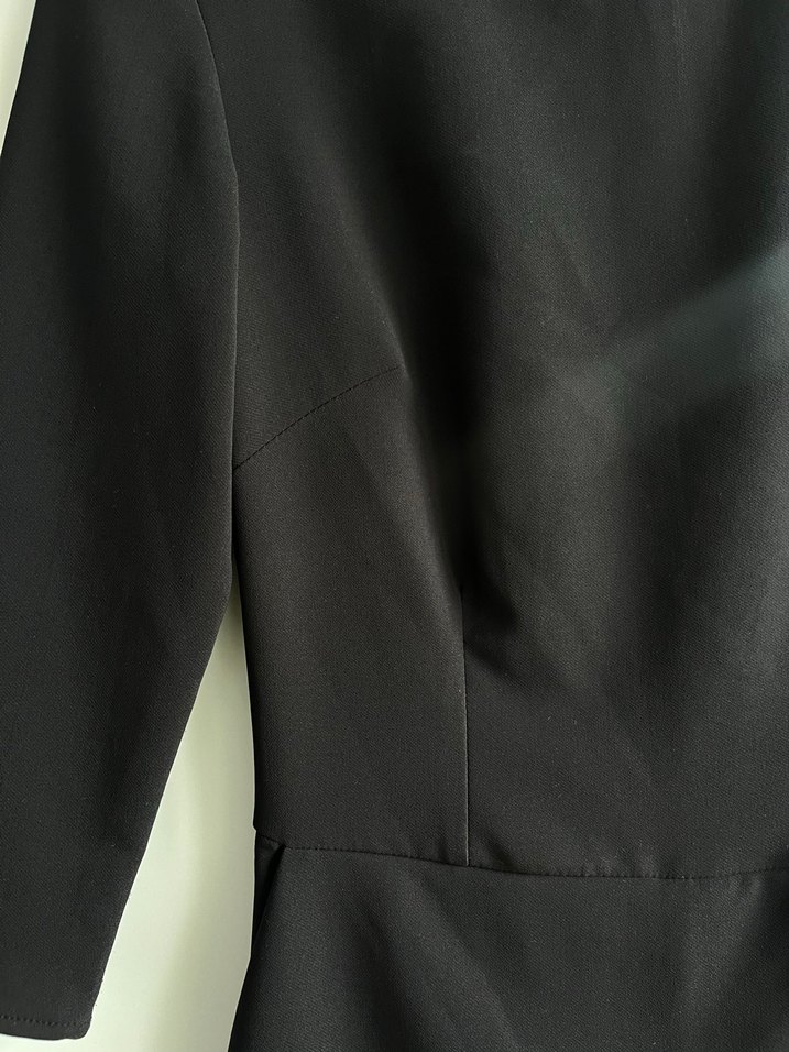 Siyah Drapeli Kadın Midi Tulum - Görsel 4