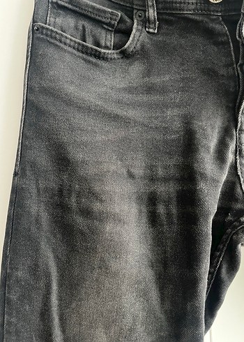 Erkek Siyah Bol Kesim Denim Pantolon - Görsel 4