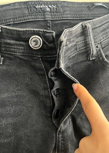 Erkek Siyah Bol Kesim Denim Pantolon - Görsel 6
