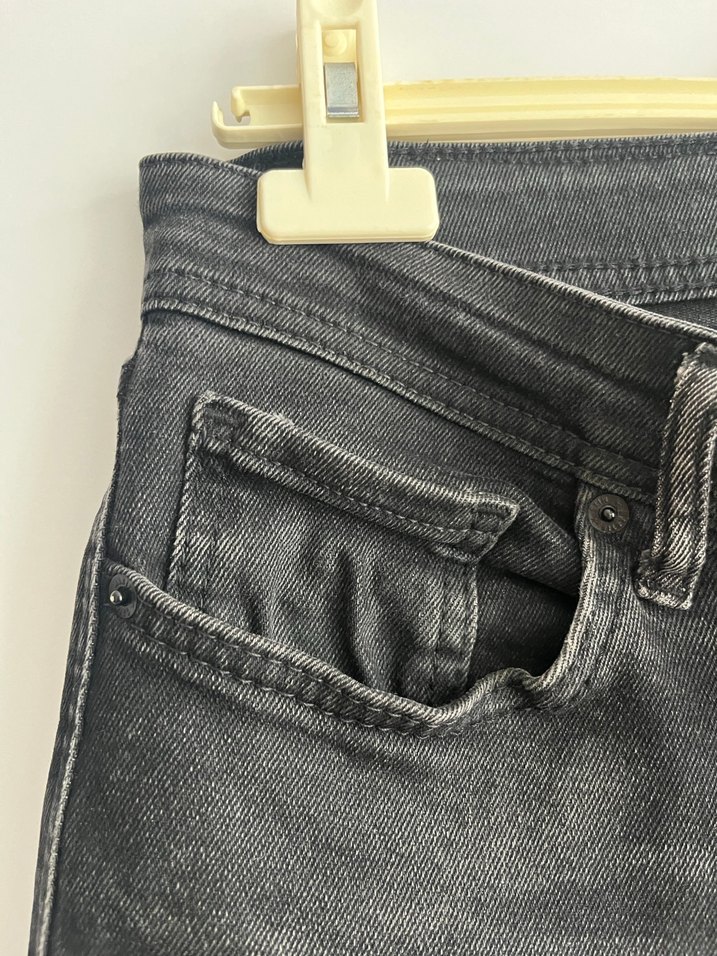 Erkek Siyah Bol Kesim Denim Pantolon - Görsel 5