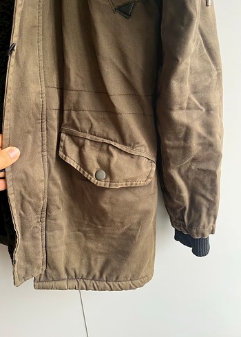 Erkek Hakş Süet Düğmeli Kaban - Görsel 11