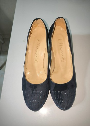 Mavi Parlak Stiletto Topuklu Kadın Ayakkabı - Görsel 4