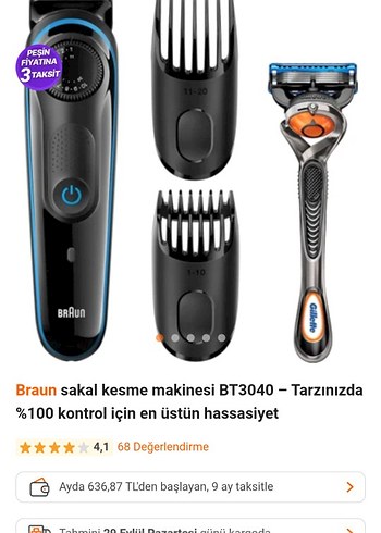 Beden Renk Braun sakal kesme makinesi BT3040