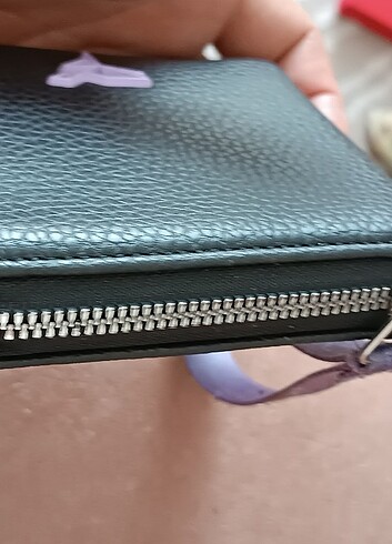 Garbalia Nora El Saplı Fermuarlı Lila Renk Bozuk Para Gözlü Kadı - Görsel 5