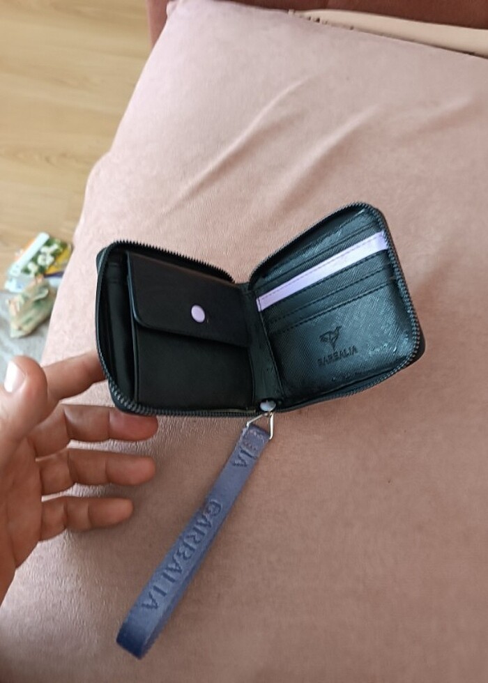 Garbalia Nora El Saplı Fermuarlı Lila Renk Bozuk Para Gözlü Kadı - Görsel 4