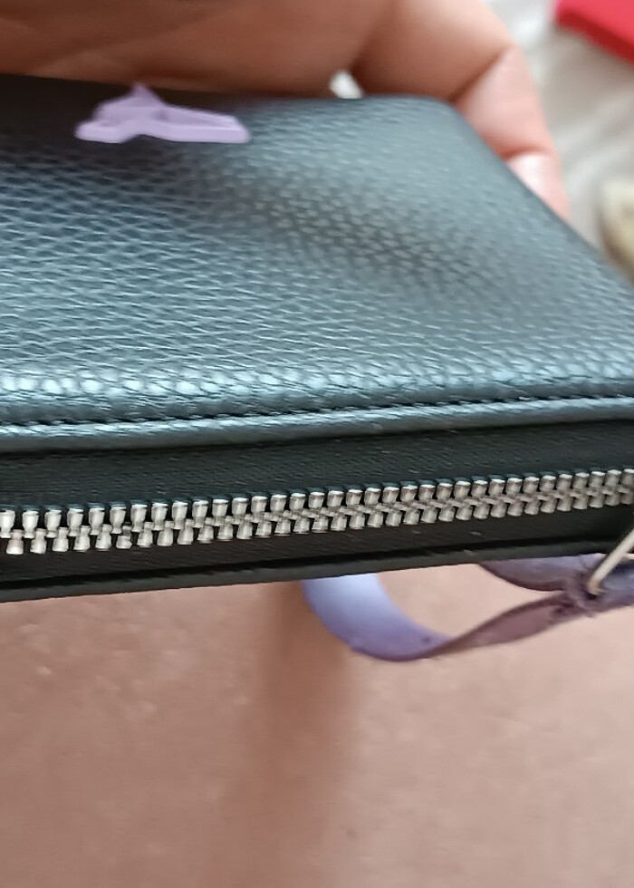 Garbalia Nora El Saplı Fermuarlı Lila Renk Bozuk Para Gözlü Kadı - Görsel 5