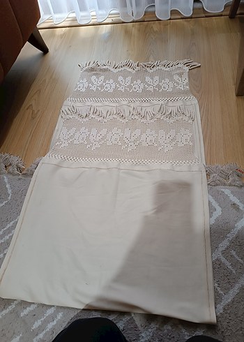 Retro 140X40 Püsküllü Runner Krem - Görsel 2