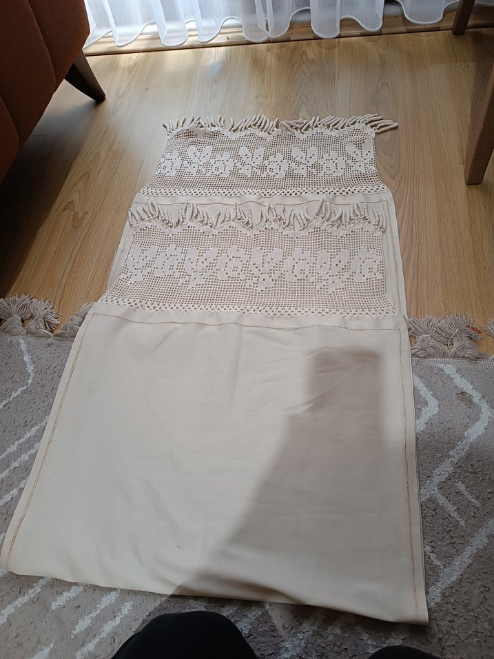 Retro 140X40 Püsküllü Runner Krem - Görsel 2