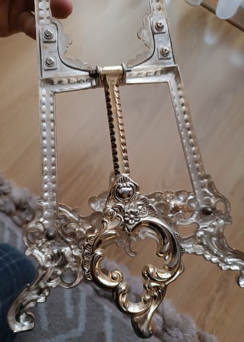 Tekno Trust Pirinç Şövale Çerçeve Dekoratif Tabak Tutucu - Görsel 4