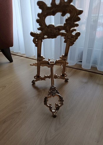 Tekno Trust Pirinç Şövale Çerçeve Dekoratif Tabak Tutucu - Görsel 3