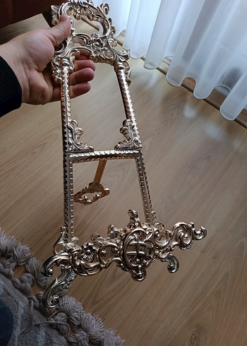 Tekno Trust Pirinç Şövale Çerçeve Dekoratif Tabak Tutucu - Görsel 5