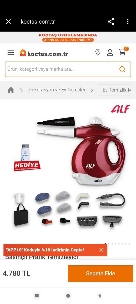 Alf Handy Buharlı Temızleyıcı BT-121 - Görsel 4