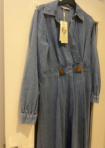 Gri Uzuntesettür Kadın elbise hıjab - Görsel 2