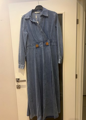 Gri Uzuntesettür Kadın elbise hıjab - Görsel 5