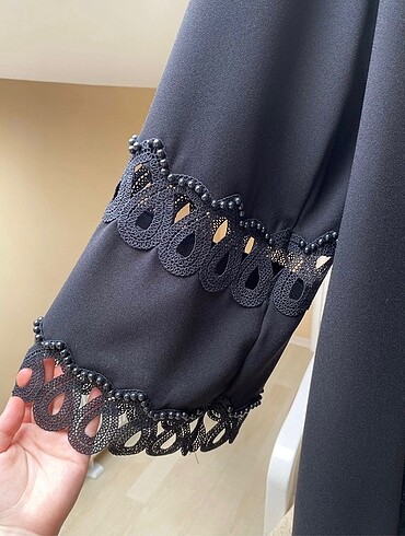 xl Beden siyah Renk Siyah taşlı abaya