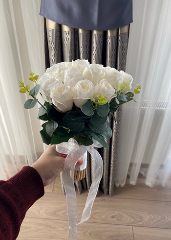 Gelin Çiçeği Gül Buketi - Görsel 7